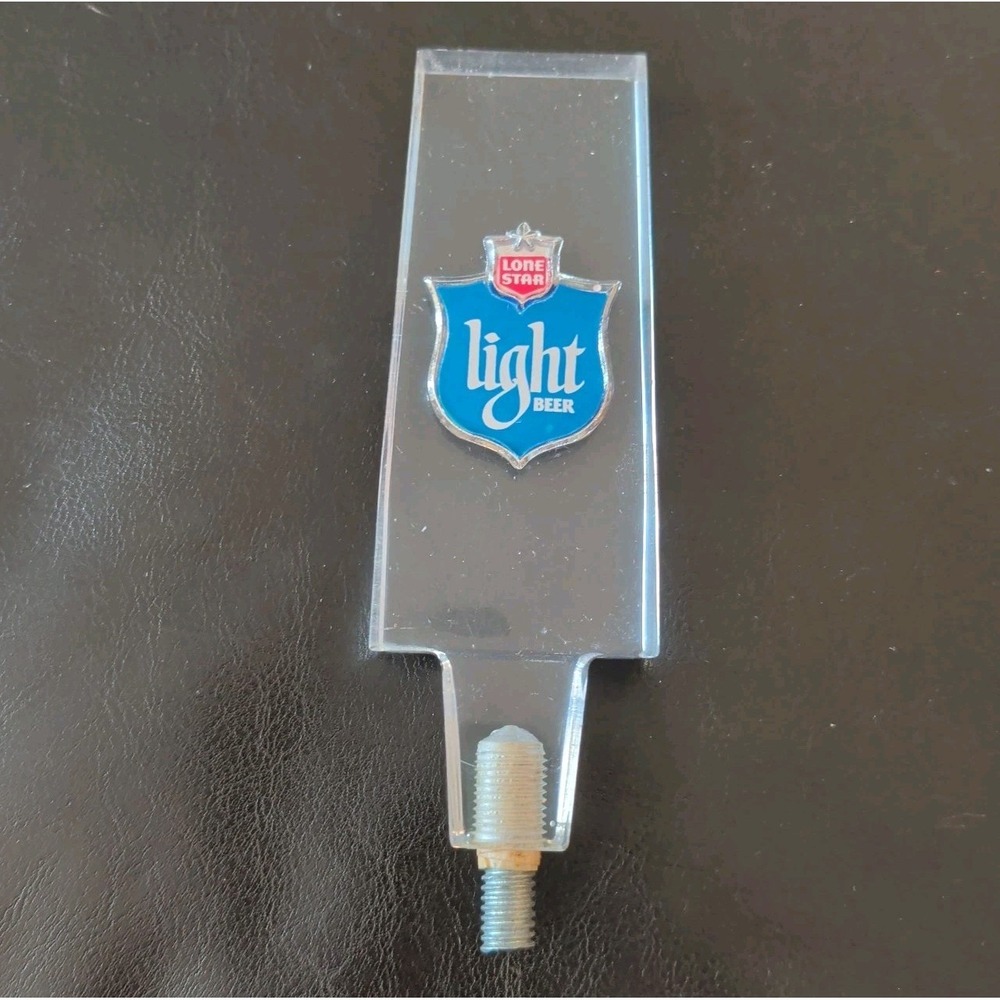 Vintage Lone Star Light Beer Acrylic Clear Tap Handle